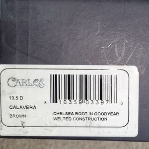 Carlos by Carlos Santana Chelsea boots in dark brown, size 10.5